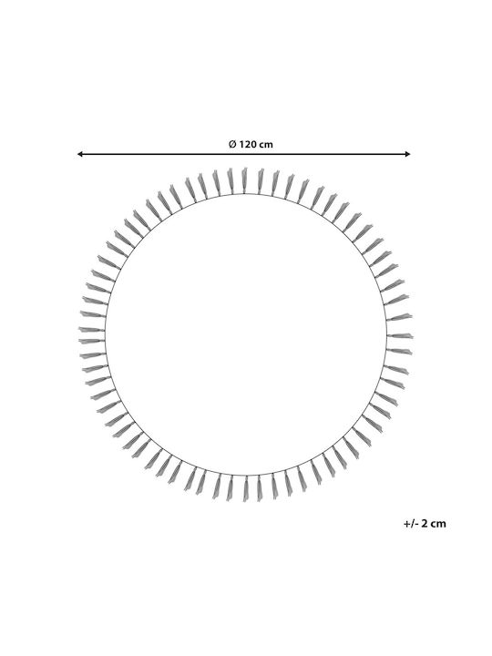 Beliani Χαλί Στρογγυλό Εκρού Φ120cm
