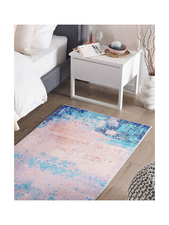 Beliani Αντιολισθητικό Χαλί Διάδρομος Μπλε 80x150cm
