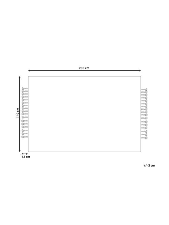 Beliani Covor Rectangular din iută Bej