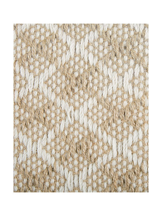 Beliani Χαλί Ορθογώνιο από Γιούτα Μπεζ 50x80cm