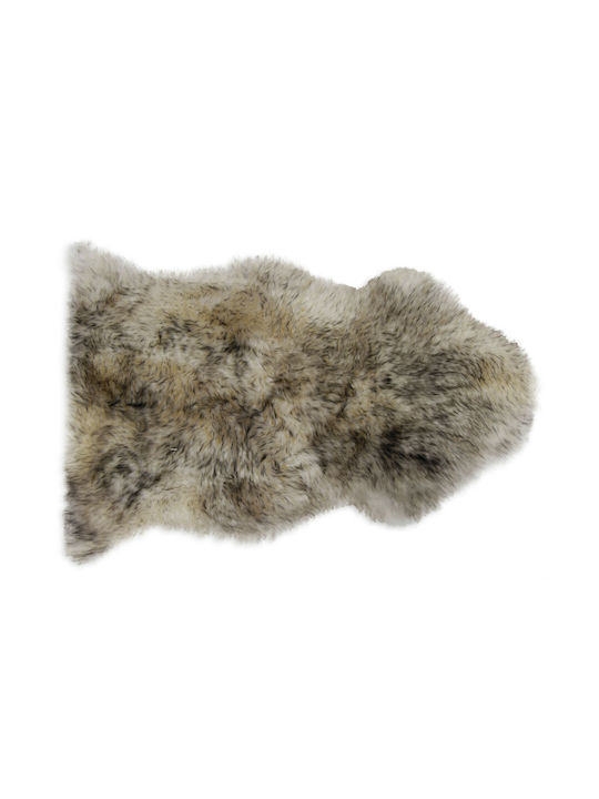 Tapicap Sheepskin Rug Rectangular Furry Grey