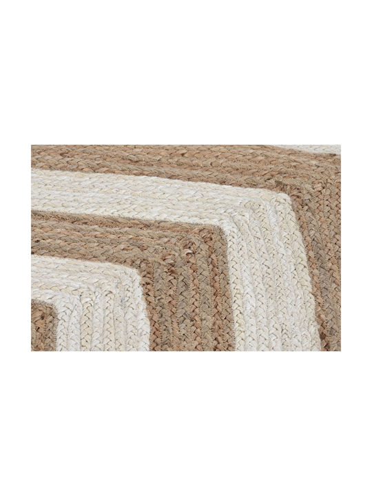 DKD Home Decor Rug Rectangular Summer from Jute White Light brown