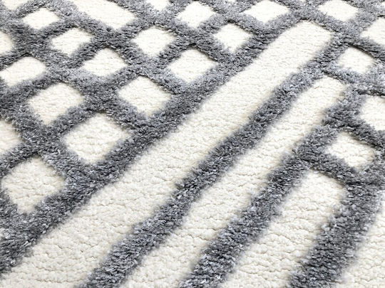 Koulis Carpets Thick Thick 826 Rug Rectangular Shaggy Grey - Cream