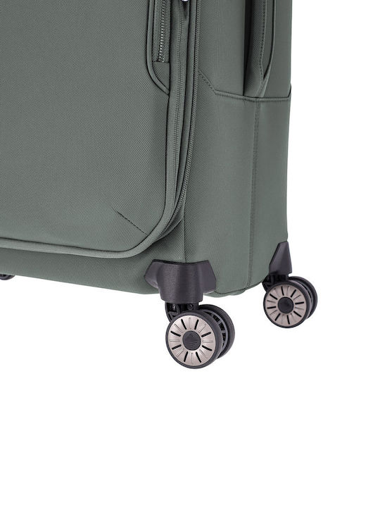 Medium Expandable Suitcase Travelite Priima Olive