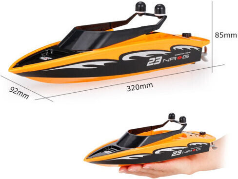 Rc Racing Boat Remote Control Iuni Waterproof Frequency 2.4g Orange