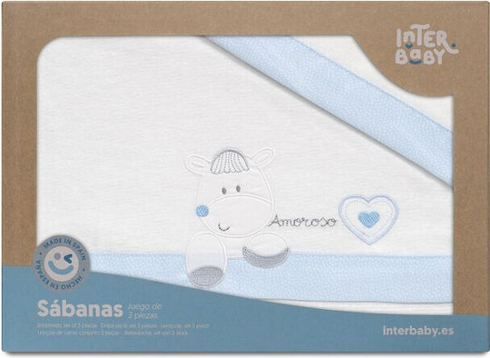 Interbaby Σετ White, Blue 60x120εκ.