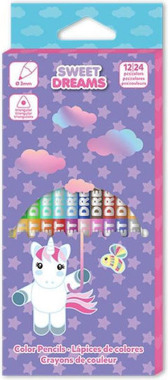 Double-ended Colored Pencils Sweet Dreams 12 Pcs