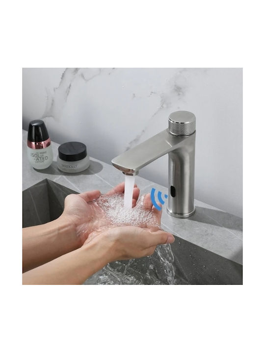 Mixing Sink Faucet with Photocell Sensor Silver DCH81HYBM Mixing Sink Faucet with Photocell Sensor Silver DCH81HYBM