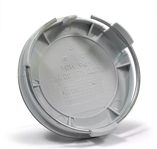 Radnabenkappen Mercedes Benz mit Innendurchmesser 75mm Silber 2Stück