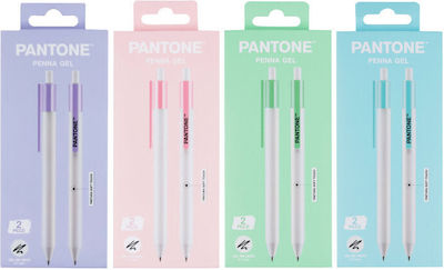 Pantone Pen Gel with Black Ink Pink Body 2pcs