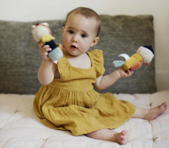 Ebulobo Set Rasseln für 0++ Monate