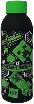 Kids Licensing Water Bottle Minecraft Mc00011 500 Ml Black Green Mc00011