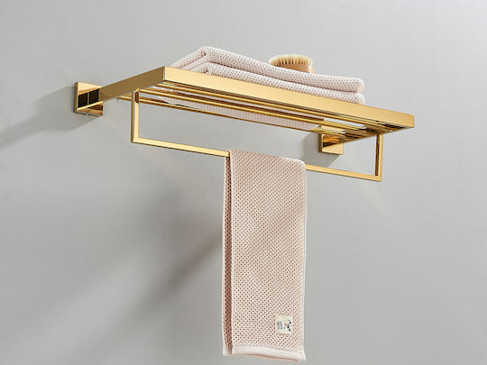 Regal-Einheit Badezimmer Einzel Wandmontage Gold