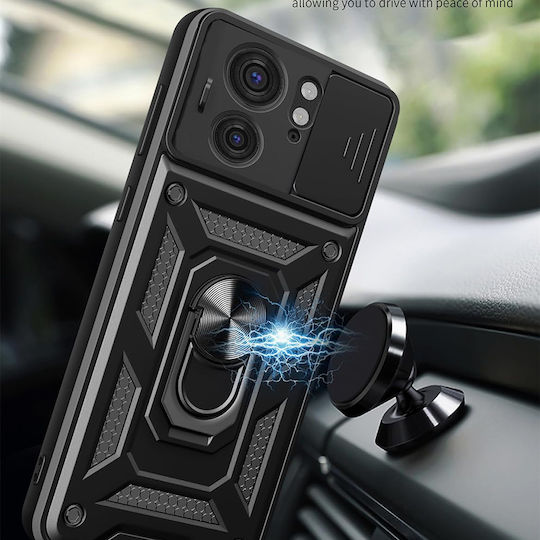 Techsuit Shield Back Cover Plastic / Silicon Negru (Motorola Edge 40)