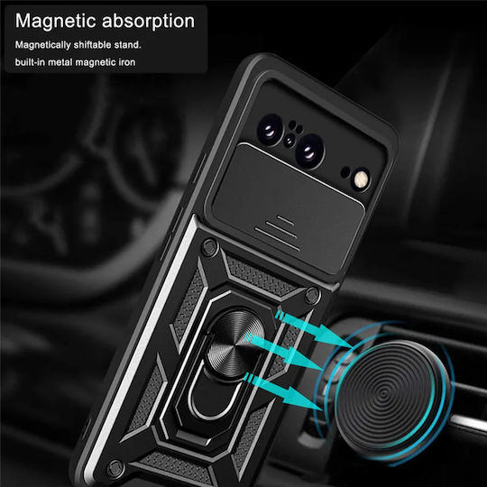 Techsuit Camshield Back Cover Silicone / Plastic Black (Google Pixel 8a)