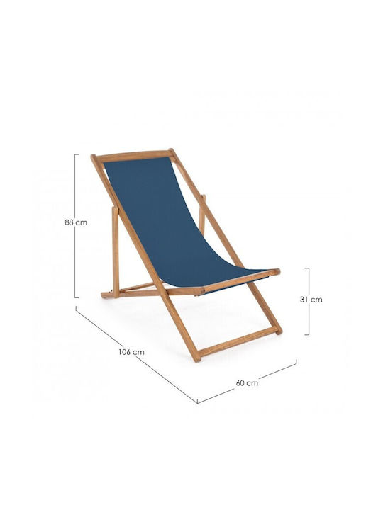 Liegestühle Noemi Holz Blu 60x106x88cm