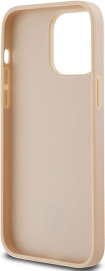 Калъф от PU кожа с кариран десен и ивица DKNY за iPhone 14 Pro Max, розов