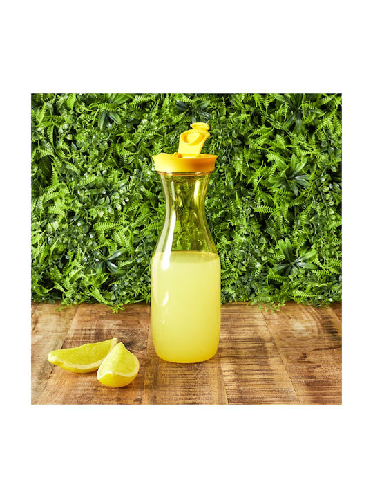 Fernity Bottle Water Plastic with Screw Cap Yellow 1000ml