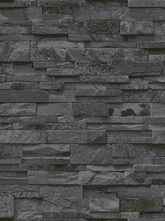 Wallpaper Vinyl Gray L1000xW53cm Washable