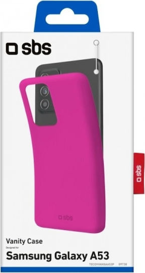 SBS Vanity Stars Silicone Back Cover Pink for Galaxy A53