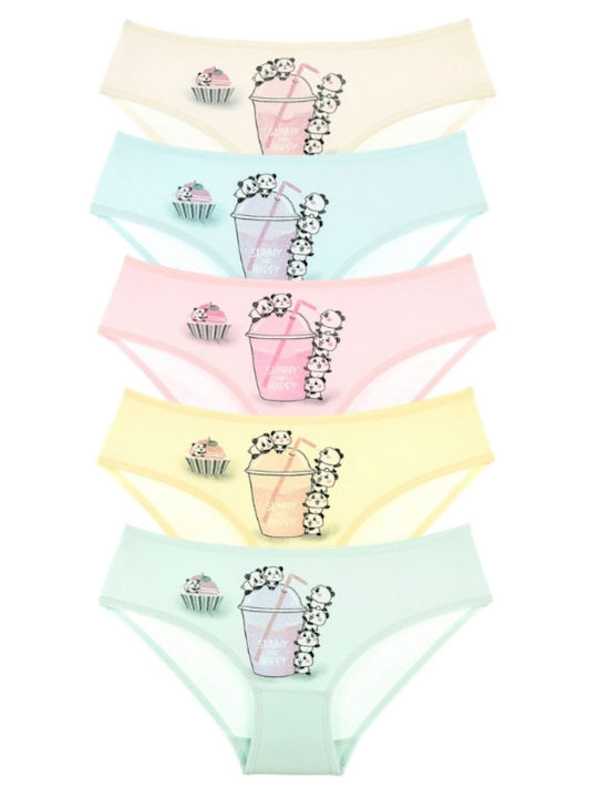 Baby slip Donella HAPPY PANDA Bumbac 5 piese Colorat