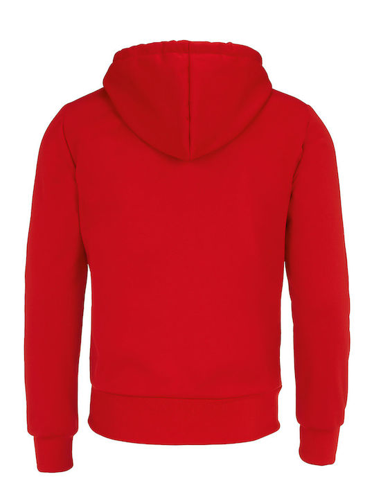 Errea Men's Sweatshirt with Hood Red