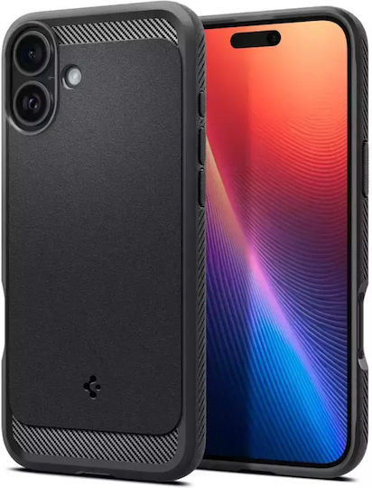 Spigen Rugged Armor Magfit Umschlag Rückseite Silikon 0.3mm Matte Black (iPhone 16)
