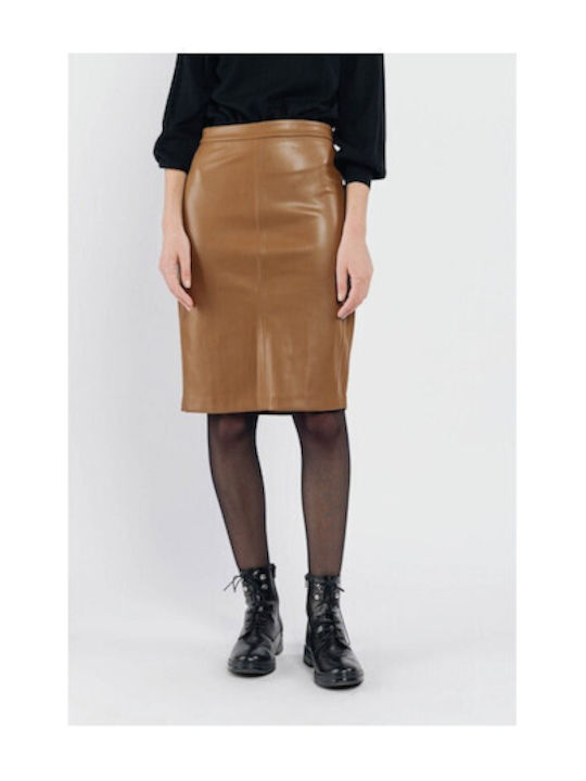 Midi skirt SWEEWE 55579-camel