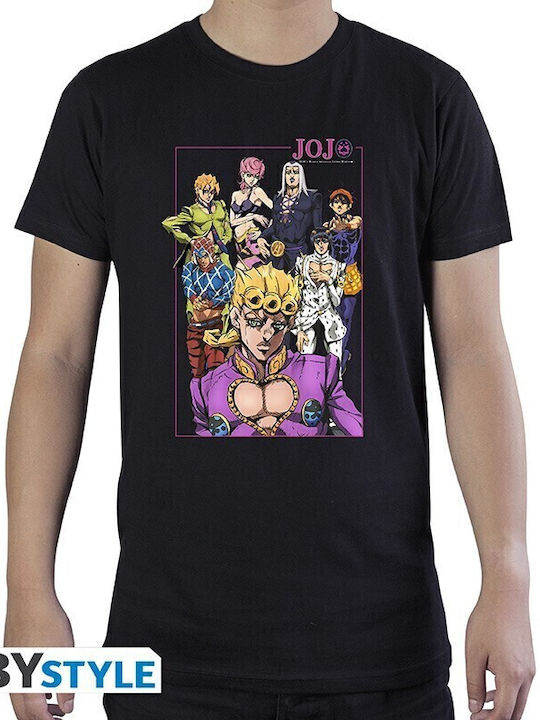 Abysse Jojo's Bizarre Adventure T-shirt με Στάμπα Μαύρο Βαμβακερό