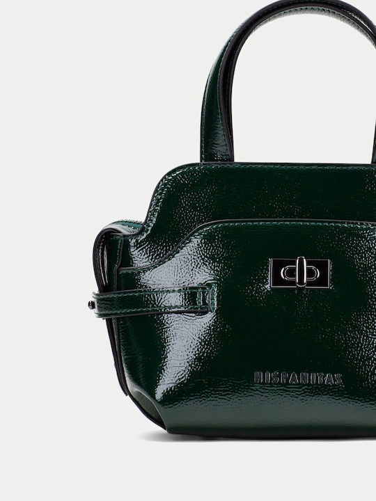 Leder Damentasche Schultertasche Grün