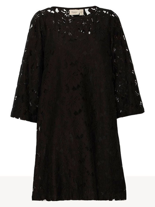 Wedding - Christening Dress with Lace Black