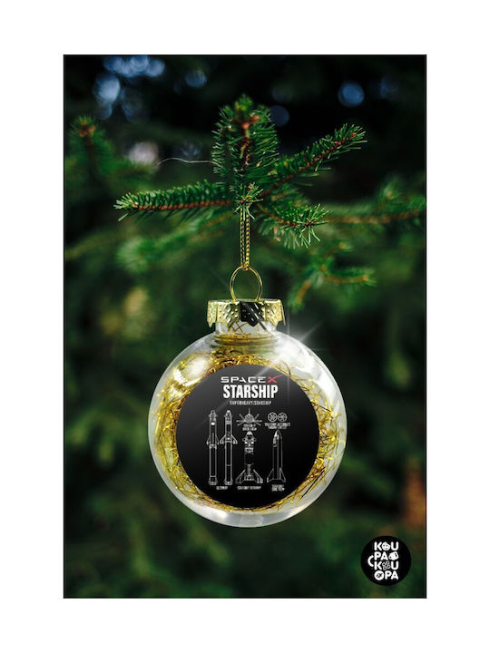 Koupakoupa Space X Weihnachtshänger Kugel Ornament Plastik Durchsichtig 8cm