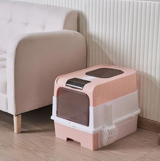 Katzentoilette Geschlossen mit Filter Schwarz L35 x B48 x H36cm