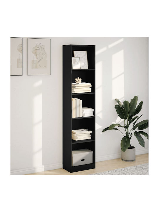 Bookcase Black 40x24x176cm