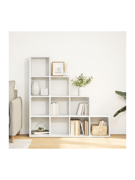 Βιβλιοθήκη Λευκό 131.5x29x131.5εκ.
