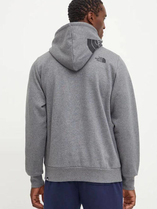 The North Face Men's Sweatshirt with Hood Grey Heather