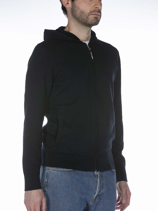 Replay Men's Sweatshirt Jacket with Hood and Pockets Blue