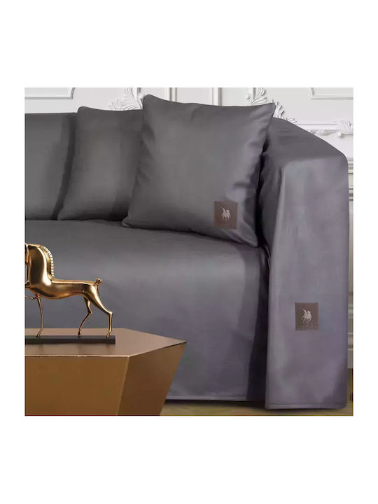 Greenwich Polo Club 3927 Three-Seater Sofa Throw Fleece 180x300cm Gray