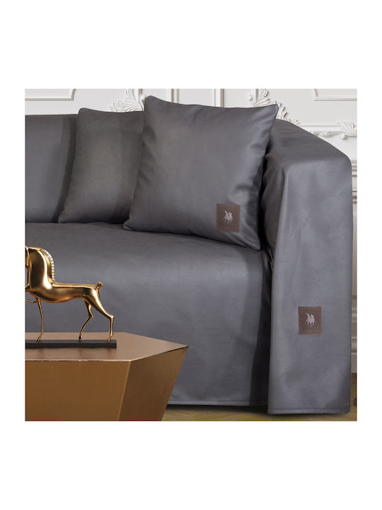 Greenwich Polo Club Zweisitzer-Sofa Überwurf 3927 180x250cm Grey