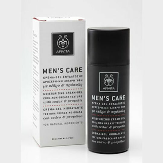 Apivita Men's Care Gel de Față 24h pentru Bărbați pentru Hidratare și Controlul Sebumului cu Aloe Vera 50ml