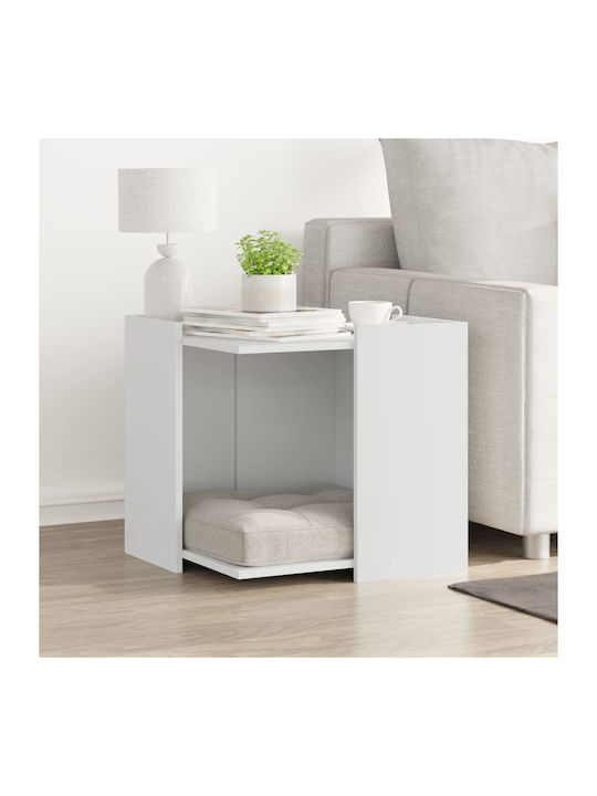 Rectangular Side Table White L53xW53xH51cm