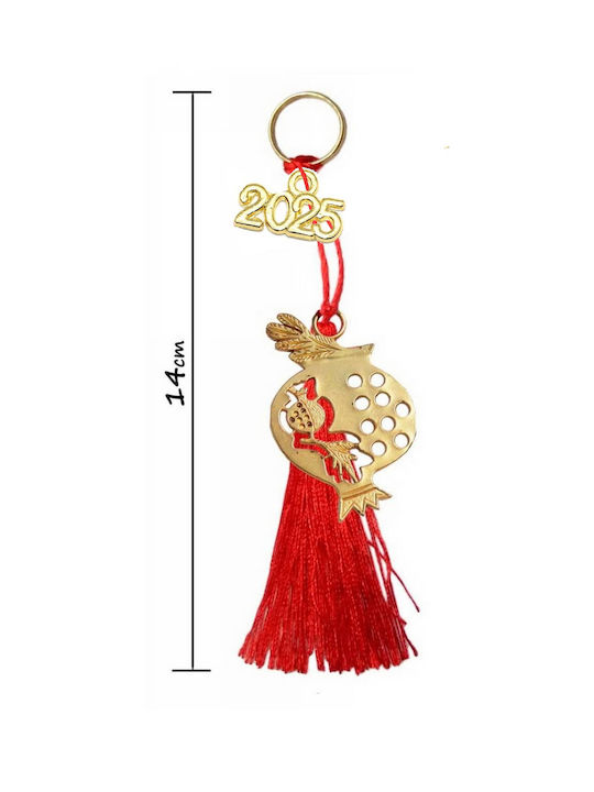 2025 Handmade Pomegranate Gold Red Tassels 14cm Tatu Moyo