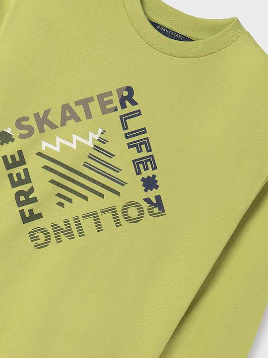 Mayoral Kids Blouse Long Sleeve Lime Skater Life