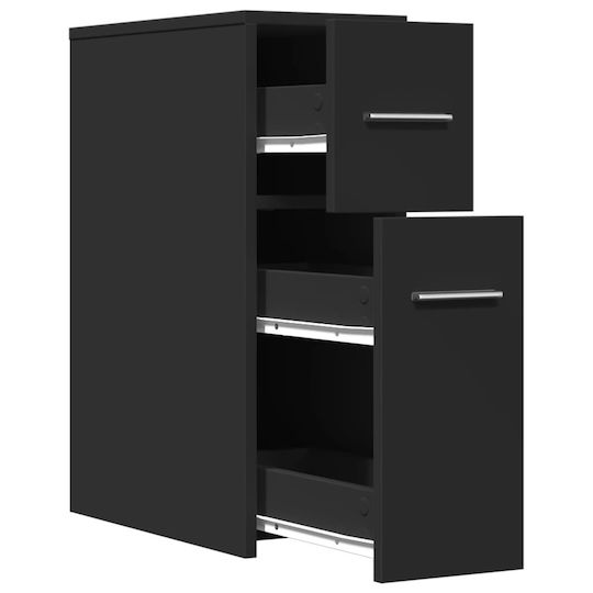 vidaXL Cabinet de baie L22xA44xÎ61.5cm Negru
