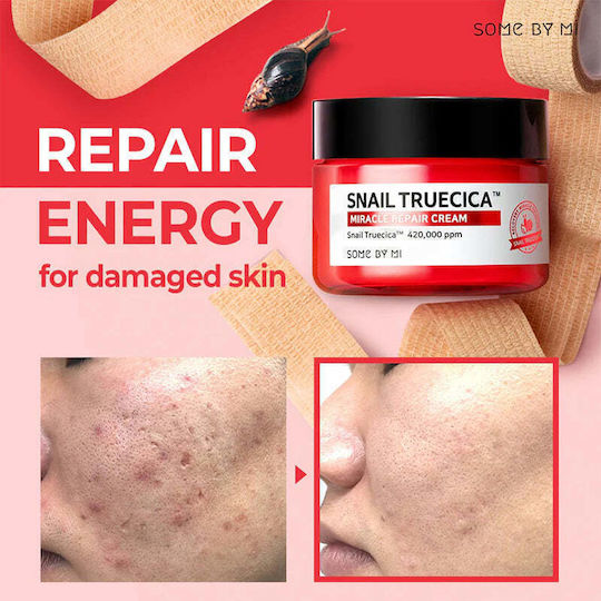 Some By Mi Snail Truecica Cremă de Față Colorată pentru Reconstrucție și Imperfecțiuni cu Slime de Melc și Centella Asiatica 60gr