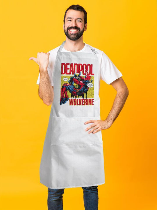 Koupakoupa Superhero Deadpool Wolverine Αδιάβροχη Ποδιά Κουζίνας Λευκή 40x22cm KP_26586_apron-bbq-adult Koupakoupa Superhero Deadpool Wolverine Αδιάβροχη Ποδιά Κουζίνας Λευκή 40x22cm KP_26586_apron-bbq-adult