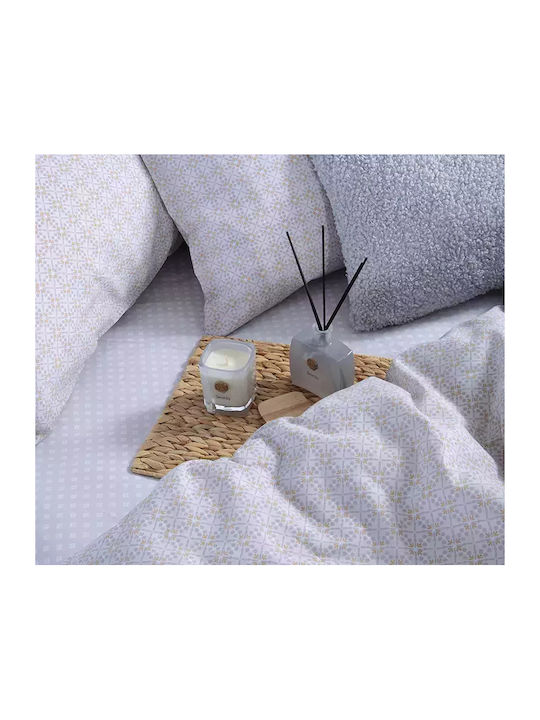 Nef-Nef Homeware Module Σετ Σεντόνια Υπέρδιπλα με Λάστιχο 160x200+35εκ. Grey (4τμχ)