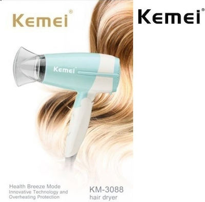 Kemei Ionic Travel Hair Dryer 900W KM-3088