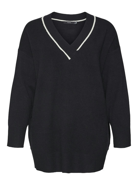 Vero Moda Women's Sweater with V Neckline Black