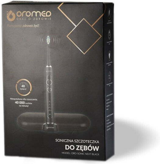 Oromed Oro-sonic Sonic Electric Toothbrush with Brushing Timer Black